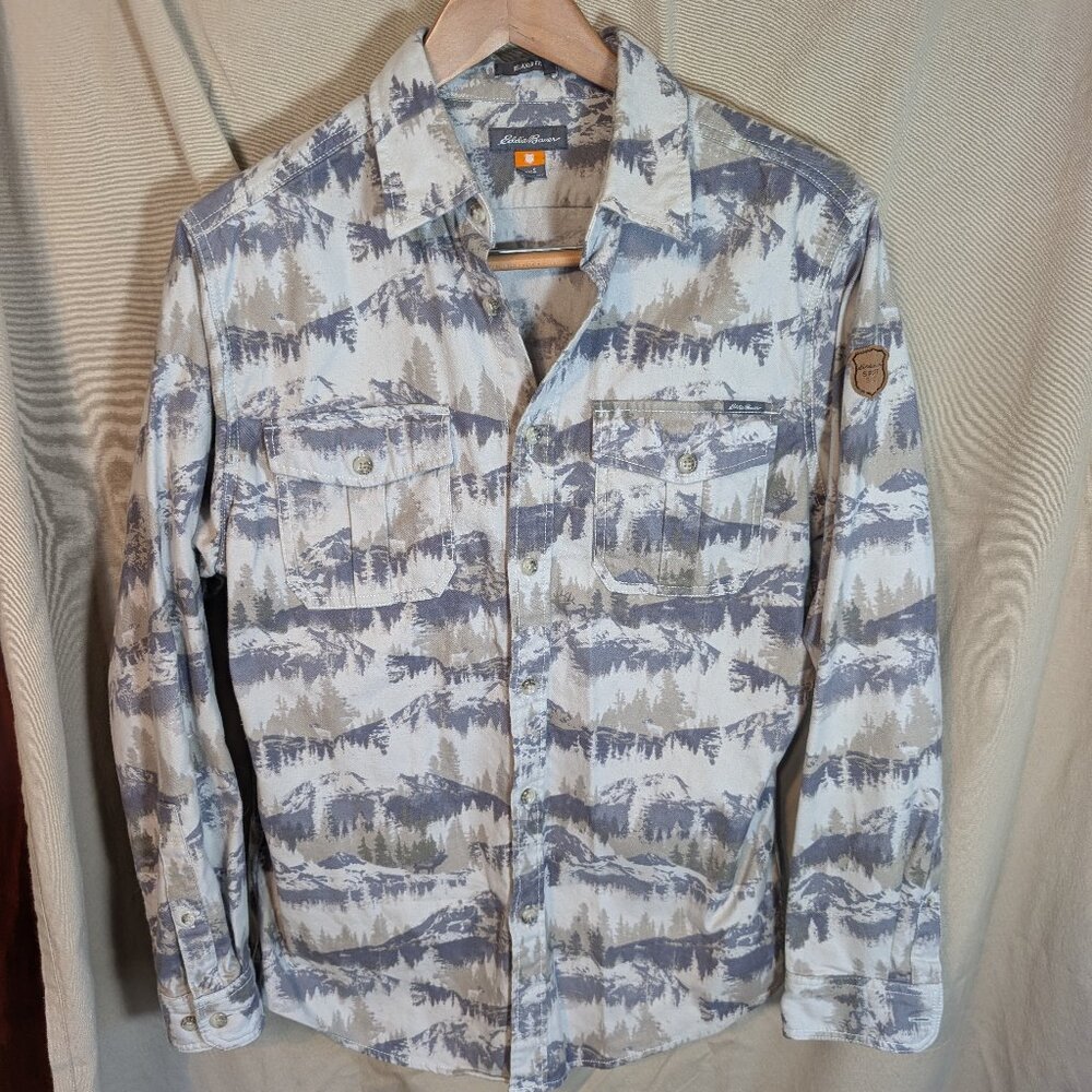 Eddie Bauer Sport Shop Mountain Camo Flannel - Men S